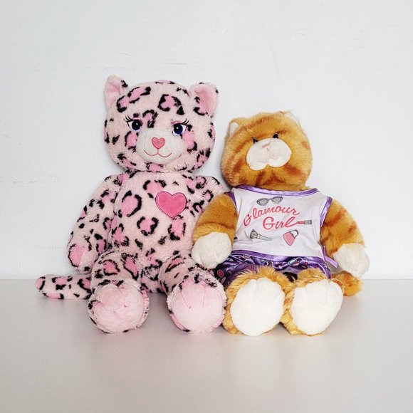 Build-A-Bear Other - Build-a-Bear BAB Pawfect Pink Leopard and Orange Cat Lot